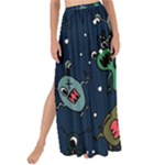 Monster-alien-pattern-seamless-background Maxi Chiffon Tie-Up Sarong