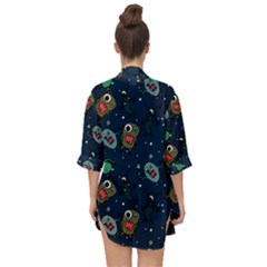 Open Front Chiffon Kimono 