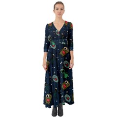 Button Up Boho Maxi Dress 