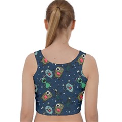 Velvet Racer Back Crop Top 