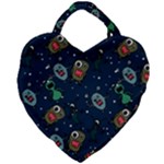 Monster-alien-pattern-seamless-background Giant Heart Shaped Tote