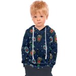 Monster-alien-pattern-seamless-background Kids  Overhead Hoodie