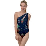 Monster-alien-pattern-seamless-background To One Side Swimsuit