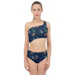 Monster-alien-pattern-seamless-background Spliced Up Two Piece Swimsuit