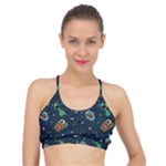 Monster-alien-pattern-seamless-background Basic Training Sports Bra