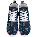 Monster-alien-pattern-seamless-background Women s Lightweight High Top Sneakers