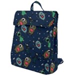 Monster-alien-pattern-seamless-background Flap Top Backpack