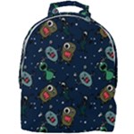 Monster-alien-pattern-seamless-background Mini Full Print Backpack