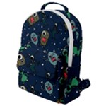 Monster-alien-pattern-seamless-background Flap Pocket Backpack (Small)