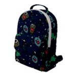 Monster-alien-pattern-seamless-background Flap Pocket Backpack (Large)