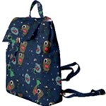 Monster-alien-pattern-seamless-background Buckle Everyday Backpack