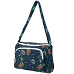 Monster-alien-pattern-seamless-background Front Pocket Crossbody Bag