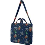 Monster-alien-pattern-seamless-background Square Shoulder Tote Bag