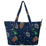 Monster-alien-pattern-seamless-background Full Print Shoulder Bag