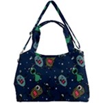 Monster-alien-pattern-seamless-background Double Compartment Shoulder Bag