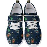 Monster-alien-pattern-seamless-background Men s Velcro Strap Shoes