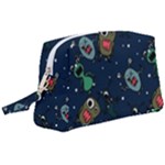 Monster-alien-pattern-seamless-background Wristlet Pouch Bag (Large)