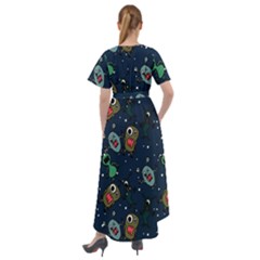 Front Wrap High Low Dress 