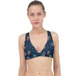 Monster-alien-pattern-seamless-background Classic Banded Bikini Top