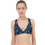 Monster-alien-pattern-seamless-background Classic Banded Bikini Top