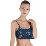 Monster-alien-pattern-seamless-background Layered Top Bikini Top 