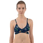 Monster-alien-pattern-seamless-background Wrap Around Bikini Top