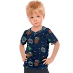 Monster-alien-pattern-seamless-background Kids  Sports Tee