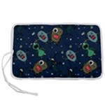 Monster-alien-pattern-seamless-background Pen Storage Case (L)