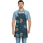 Monster-alien-pattern-seamless-background Kitchen Apron