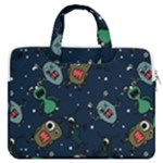 Monster-alien-pattern-seamless-background MacBook Pro 13  Double Pocket Laptop Bag