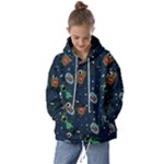 Monster-alien-pattern-seamless-background Kids  Oversized Hoodie