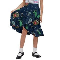 Kids  Ruffle Flared Wrap Midi Skirt 