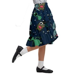 Kids  Ruffle Flared Wrap Midi Skirt 