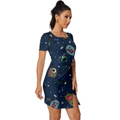 Fitted Knot Split End Bodycon Dress 