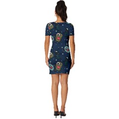 Fitted Knot Split End Bodycon Dress 