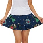 Monster-alien-pattern-seamless-background Women s Skort