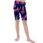 Space-patterns Kids  Mid Length Swim Shorts