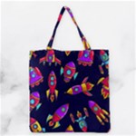 Space-patterns Grocery Tote Bag