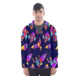 Space-patterns Men s Hooded Windbreaker