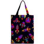 Space-patterns Zipper Classic Tote Bag