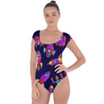 Space-patterns Short Sleeve Leotard 