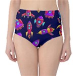 Space-patterns Classic High-Waist Bikini Bottoms