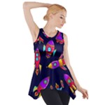 Space-patterns Side Drop Tank Tunic