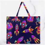 Space-patterns Zipper Large Tote Bag