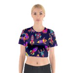 Space-patterns Cotton Crop Top