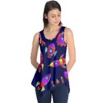 Space-patterns Sleeveless Tunic