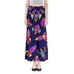 Space-patterns Full Length Maxi Skirt