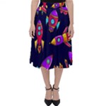 Space-patterns Classic Midi Skirt