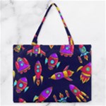 Space-patterns Zipper Medium Tote Bag