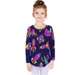 Space-patterns Kids  Long Sleeve Tee